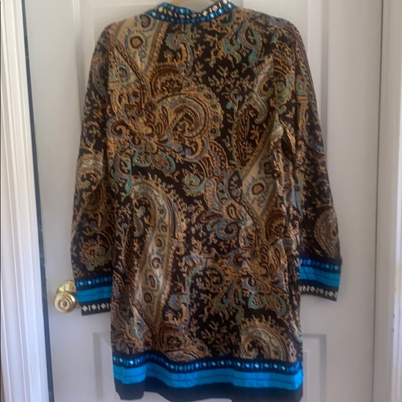 Soft Surroundings S multi colored print top - Picture 6 of 9